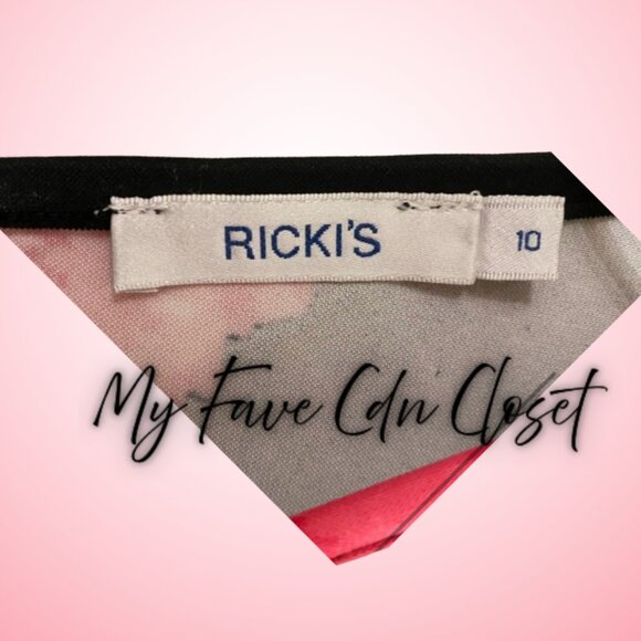 Ricki's Floral Midi Dress Ladies sz 10 - Picture 4 of 4